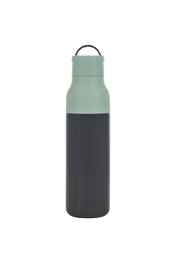 Lund London Active Water Bottle (2 tone - Grey & Mint - 500ml)