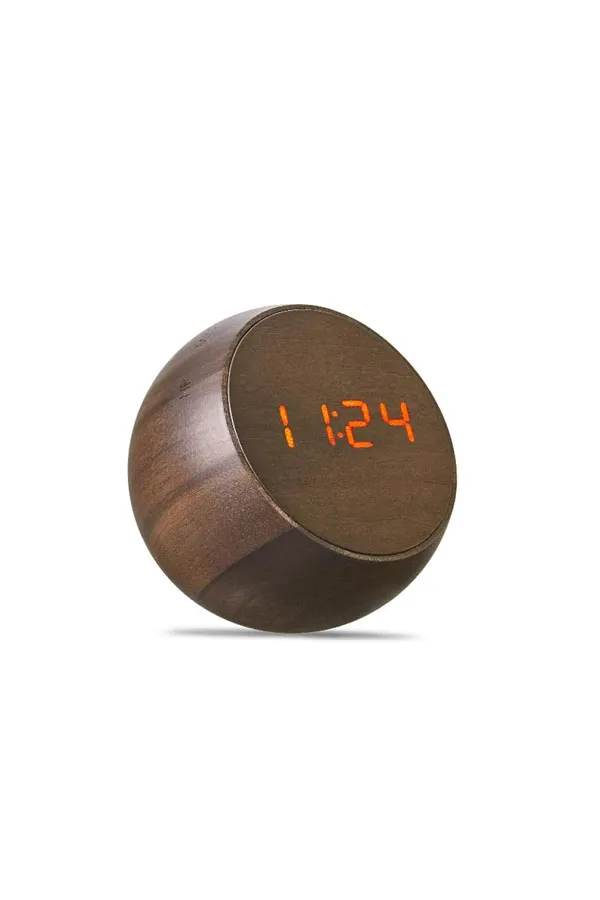 Gingko Tumbler Click Alarm Clock Walnut