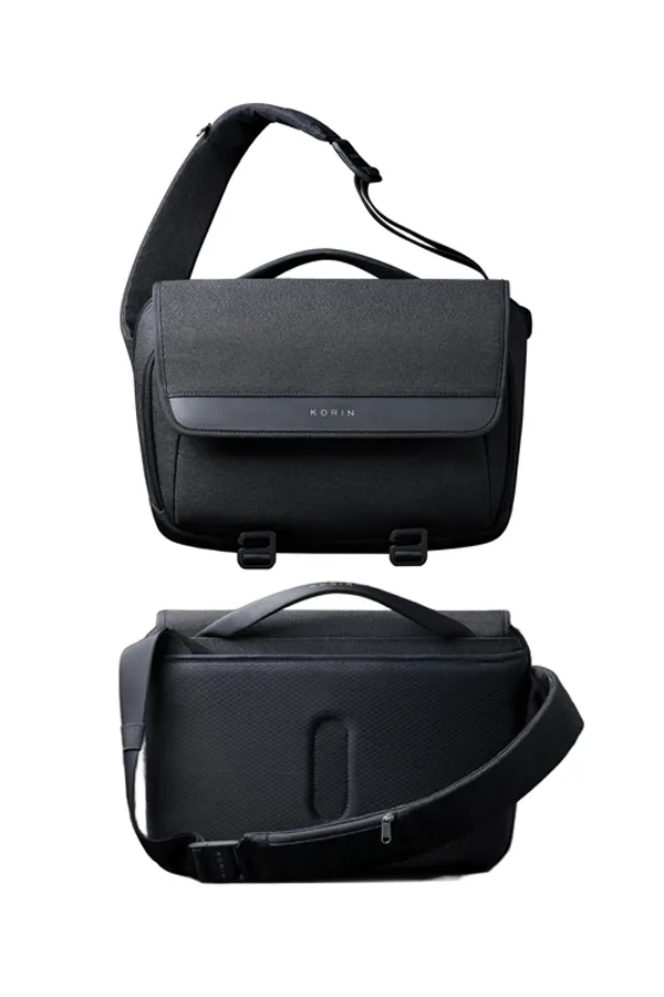 KORIN-Click Sling X | Slash Proof- K8 Anti-cut Inclined shoulder bag (Black)